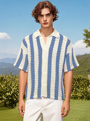 Cleanfit Striped Knit Cardigan Shirt - thumbnail 3