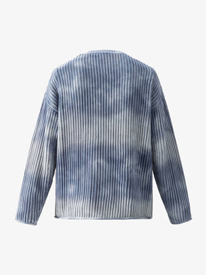 Gradient Ombre Knit Crew Neck Sweater - thumbnail 2