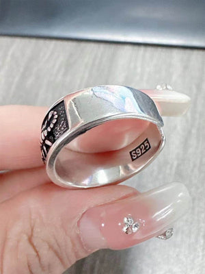 Scorpion ring – Silver, in hand showing inner stamp | XoKool