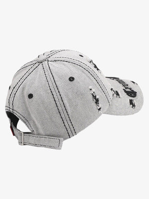 Distressed Letter Embroidery Baseball Cap - thumbnail 6