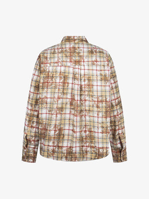 Retro Cleanfit Patch Embroidered Plaid Shirt - thumbnail 10