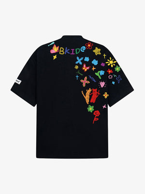 Retro Graffiti Hand-Painted T-Shirt - thumbnail 5