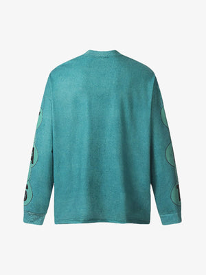 Gesprenkeltes Longsleeve – Petrol, Rückseite | XoKool