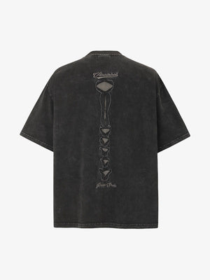 Skeleton Design Print Oversized T-Shirt - thumbnail 4