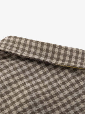 Wendehemd Gingham – Gingham-Kragen Nahaufnahme | XoKool