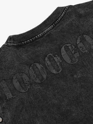Studded tee – back lettering close-up | XoKool