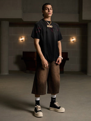 Vintage Washed Dot Spray T-Shirt - thumbnail 5