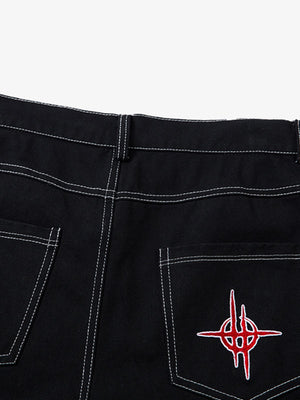 Black Baggy Jeans – Back pocket close-up | XoKool