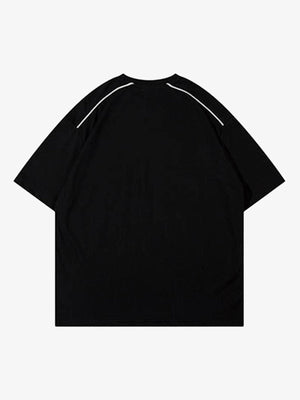Racing tee – Black, back view | XoKool