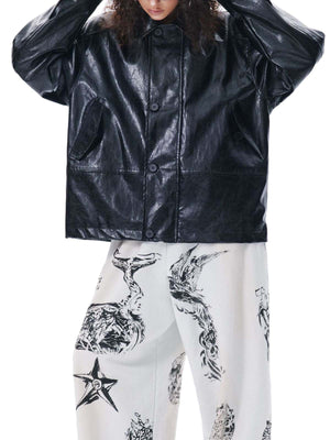 Retro Motorcycle PU Leather Jacket - thumbnail 6