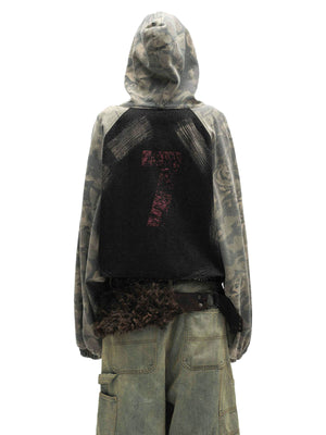 Chaqueta de camuflaje con cierre – En modelo, espalda | XoKool