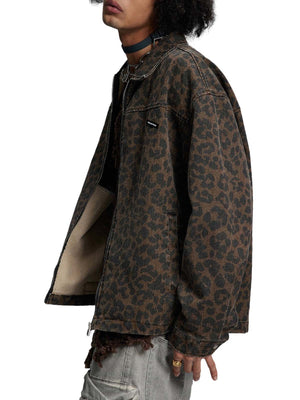 Vintage Washed Cheetah Denim Jacket - thumbnail 5