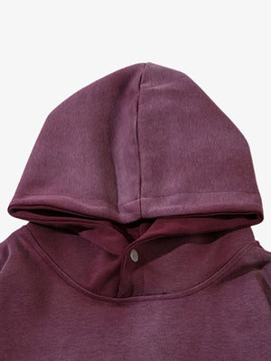 Gradient Hoodie with Gothic Letter Embroidery – hood and snap close-up | XoKool