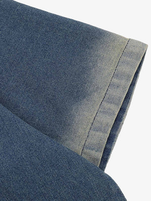 Denim tee – sleeve hem close-up | XoKool