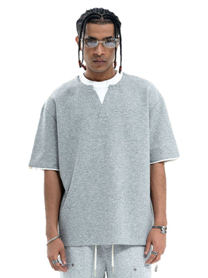 Cleanfit Faux Two-Piece Oversized T-Shirt - thumbnail 5