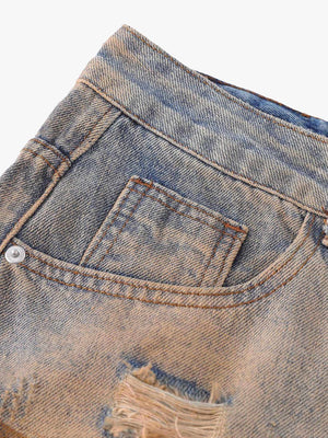 Zweifarbige Jeans – vordere Tasche Detailansicht | XoKool