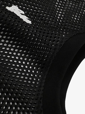 Hollow Sports Mesh Embroidered Letters Vest - thumbnail 4