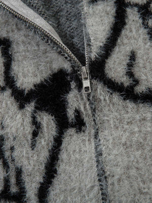 Lightning zip up sweater – zip close-up | XoKool