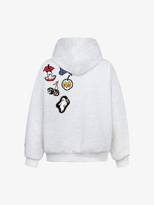 Street Embroidered Letter Badge Hoodie - thumbnail 6