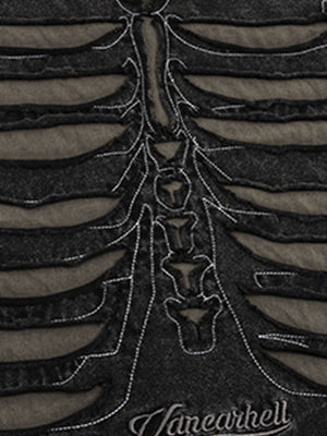 Skeleton Design Print Oversized T-Shirt - thumbnail 5