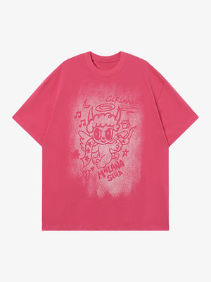 Oversized Angel Graphic T-Shirt - thumbnail 13