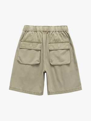Doodle Graphic Shorts – Sage, back view | XoKool