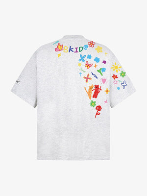 Retro Graffiti Hand-Painted T-Shirt - thumbnail 6