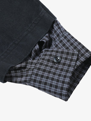 Wasteland Style Retro Washed Faux Two-Piece Shirt - thumbnail 6