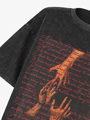 Washed Graphic Crew Neck T-Shirt - thumbnail 3
