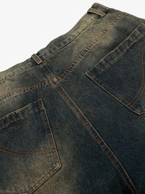 Jorts con efecto lavado vintage – detalle del bolsillo trasero | XoKool