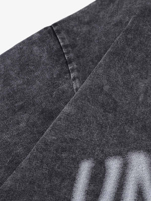 Distressed Embroidered Denim Collar Polo Shirt - thumbnail 5