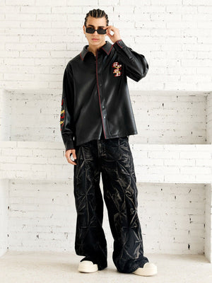 Original Embroidered Leather Shirt - thumbnail 6