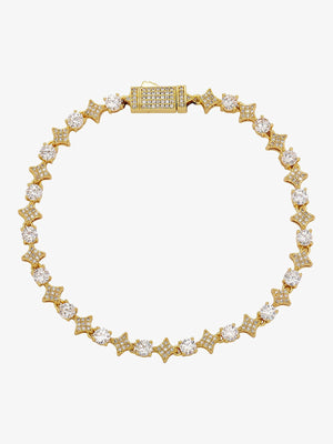 Star Tennis Chain – Gold, Flat Lay | XoKool