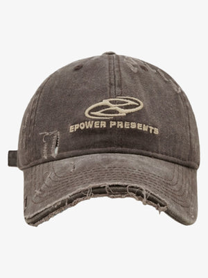 Ripped Denim Baseball Cap - thumbnail 2
