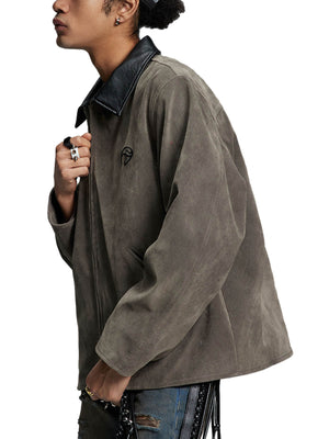 Retro Suede Detroit Motorcycle Jacket - thumbnail 6