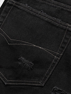 Retro Whisker Raw Edge Denim Shorts - thumbnail 6
