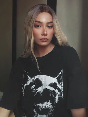 Doberman Graphic Tee – On model, front | XoKool