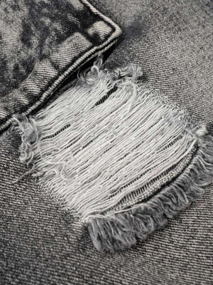 Distressed Cargo Denim Shorts - thumbnail 6