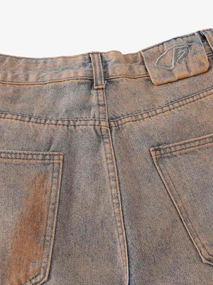 Zweifarbige Jeans – hinterer Bund Detailansicht | XoKool