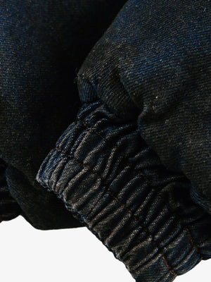 Hooded denim jacket – elastic cuff close-up | XoKool