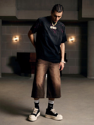 Vintage Washed Dot Spray T-Shirt - thumbnail 6