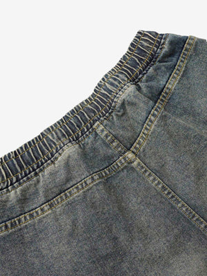 Drawstring barrel jeans – elastic waist close-up | XoKool