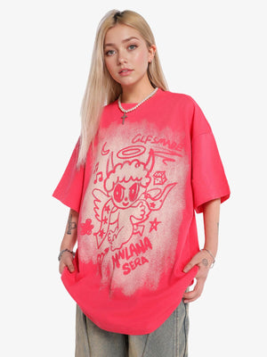 Oversized Angel Graphic T-Shirt - thumbnail 14