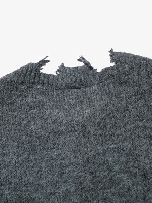 Distressed Quarter Zip Pullover – ausgefranster Kragen im Detail | XoKool