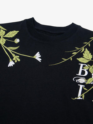 Floral Embroidered Oversized Short Sleeve T-Shirt - thumbnail 6