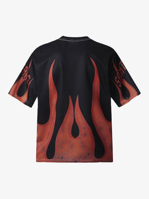 Flame Graphic Crew Neck T-Shirt - thumbnail 7