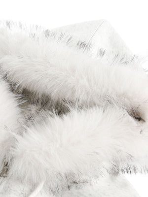 Cropped Zip Up Hoodie with Fur Hood Trim – fur hood trim close-up | XoKool