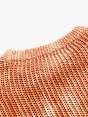 Gradient Ombre Knit Crew Neck Sweater - thumbnail 6