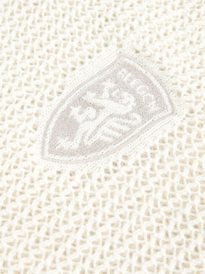 Vintage Ripped Long Sleeve Knitted Jersey V-Neck Sweater - thumbnail 6