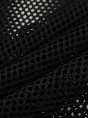Hollow Sports Mesh Embroidered Letters Vest - thumbnail 5